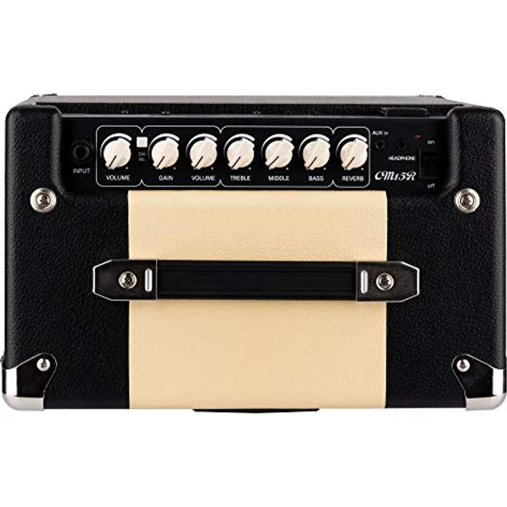 Cort CM15-R Black, E-Gitarren Combo mit Vintage Design, 15W RMS, 2 Kanäle, 3-Band Equalizer, Hall Effekt, schwarz – Bild 5