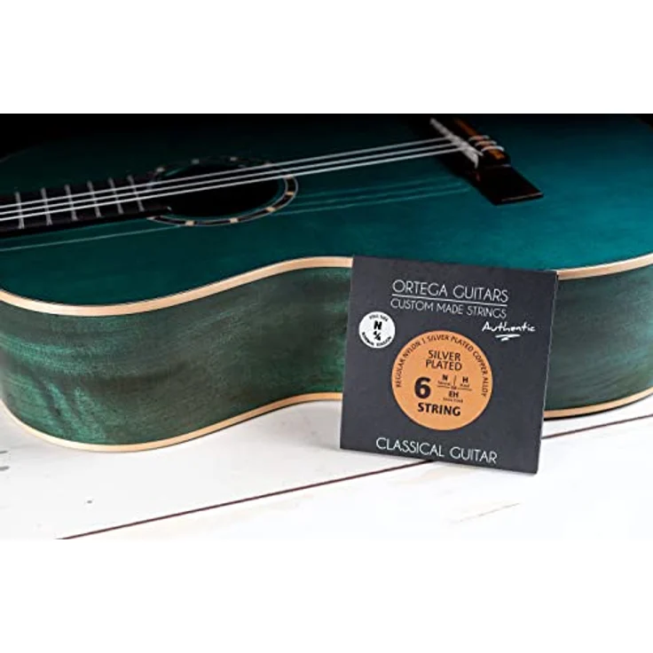 Ortega Guitars Nylon Gitarren Saiten – Satz für 4/4 Gitarre, Normal, Custom Made Strings Authentic Series, Nylon/Silberbeschichtetes Kupfer (NYA44N), warmer Klang – Bild 3