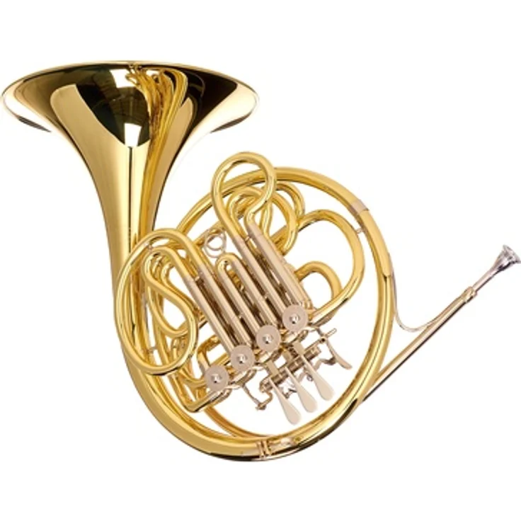 Hans Hoyer 801-L Double Horn, F/Bb Doppelhorn mit 310 mm Schallstück, Goldmessing Mundrohr und hochwertige Lackierung, inkl. Mundstück und Koffer