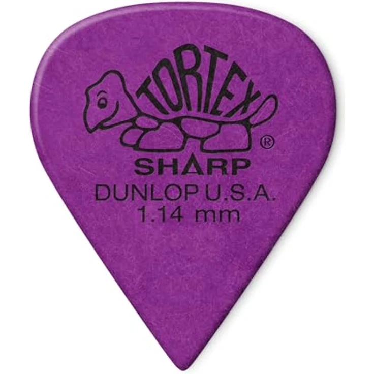 Jim Dunlop Plektrum Tortex Sharp 1,14 mm, 12 Stück, präzise Picken und Strumming – Bild 1