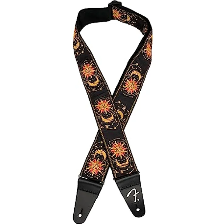 Fender AV II Sun Strap, Gitarrengurt aus Polyester Jacquard, verstellbar von 86-150 cm, Farbe: Sunburst