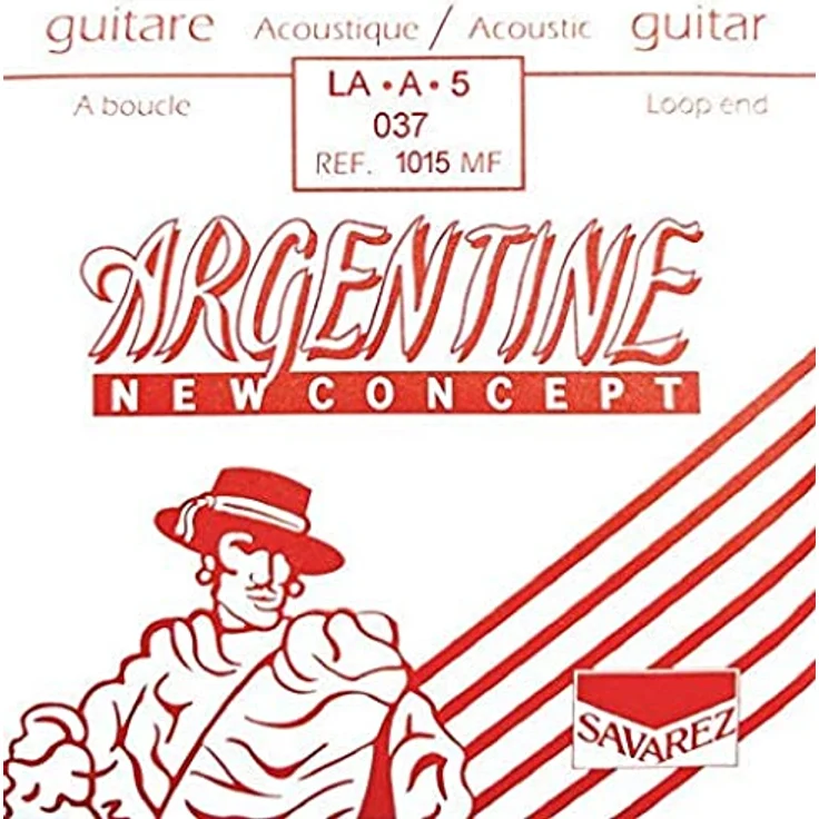 Savarez Argentine A5 .037-1015MF Saiten für Akustikgitarre, Light Stärke, speziell für Gypsy Jazz geeignet, brillanter Klang