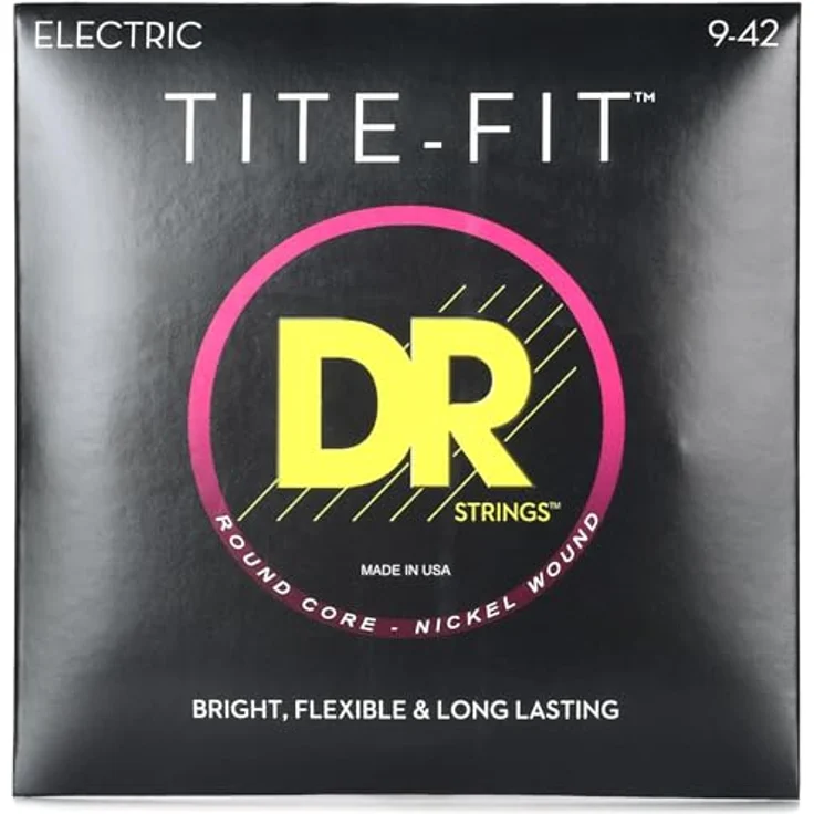 DR Strings Tite-Fit LT-9, E-Gitarre Saiten Light 9-42 mit warmem Klang und mühelosem Spielgefühl – Bild 1
