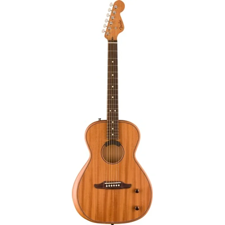 Fender Highway Parlor MAH RW, Akustikgitarre mit massivem Mahagoni-Korpus, Fishman Fluence Pickup, inkl. Deluxe Gig Bag, Mahagoni