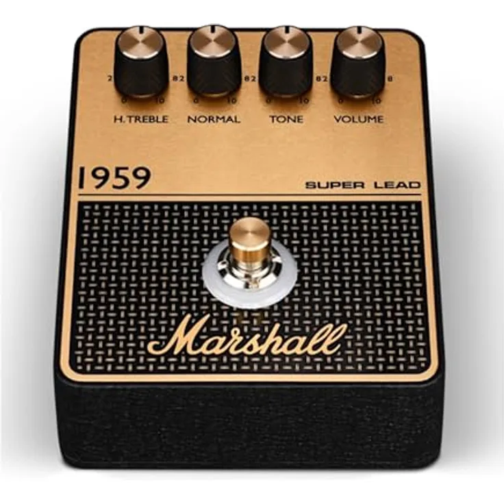 Marshall 1959 Distortion, Overdrive-Pedal für E-Gitarre mit H.Treble, Normal, Tone und Volume Reglern, kompaktes Format