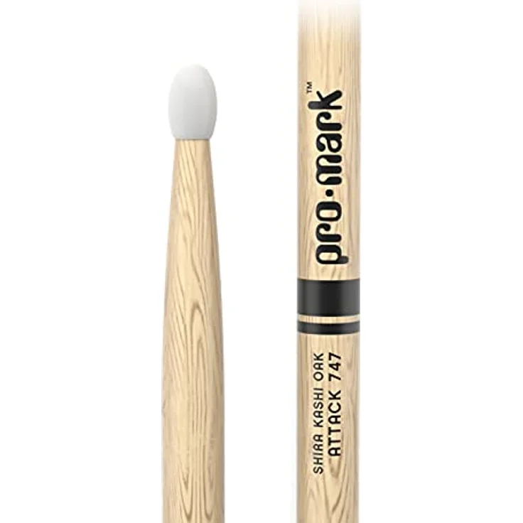 Pro Mark PW747N 747 C. Attack Oak, Drumsticks aus japanischem Eichenholz mit nylonbeschichtetem Kopf, Länge 41,27 cm, Durchmesser 1,40 cm – Bild 2
