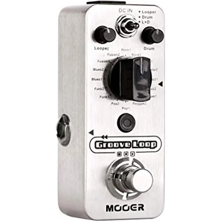 Mooer Groove Loop, Drum Machine / Looper Effekt Pedal mit 8 Genres und 20 Minuten Aufnahmezeit, Metallgehäuse – Bild 3