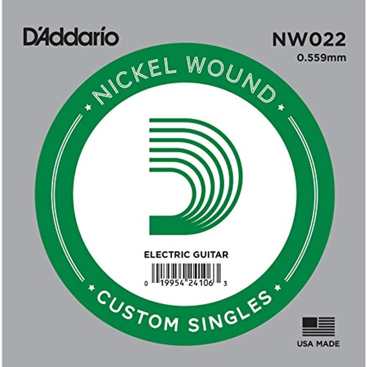 Daddario NW022, Einzelsaite für E-Gitarre, Nickel Round Wound, Stahlkern, Stärke 022w – Bild 1