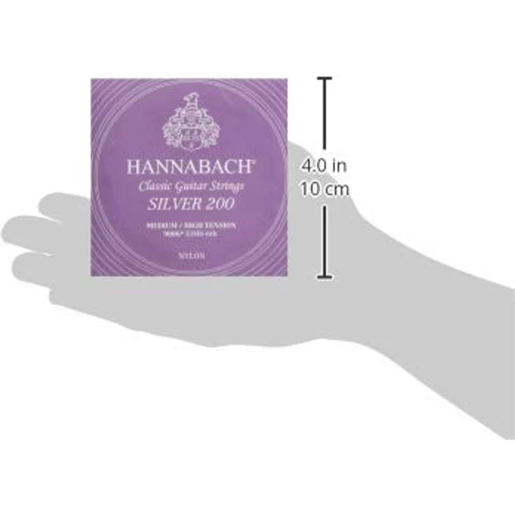 Hannabach Klassikgitarrensaiten Serie 900 Medium-High Tension Silver 200 - E6w - 9006MHT, nickelfrei, korrosionsgeschützt, made in Germany – Bild 3