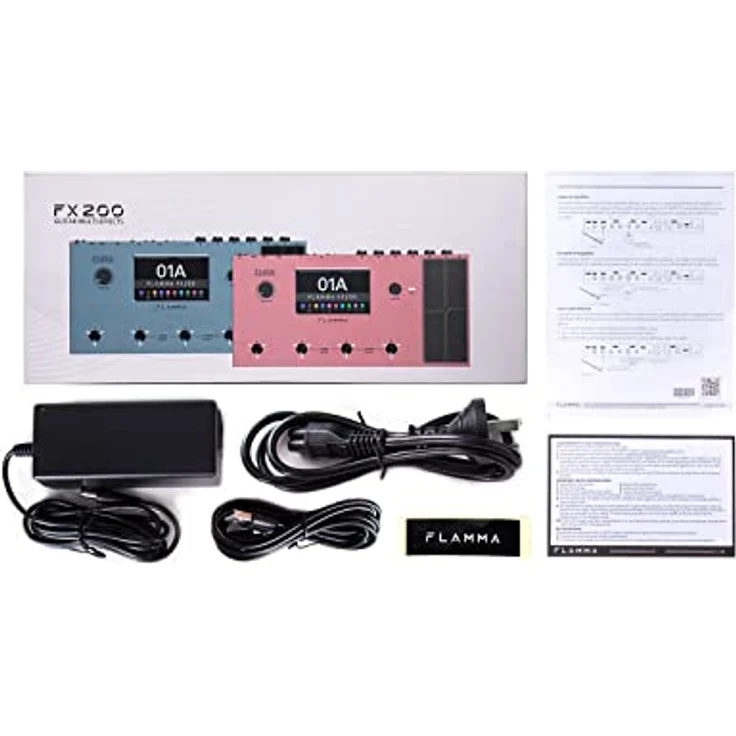 Flamma FX200 Multi FX, Gitarren-Multieffekt-Pedal mit 5"-LCD-Touchscreen, 58 Amp-Modellen, 160 Effekten und USB-C-Anschluss – Bild 6