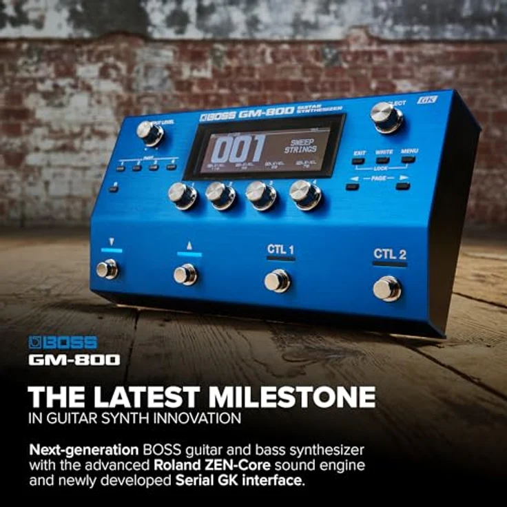 Boss GM-800 Guitar Synthesizer, Gitarren- und Bass-Synthesizer mit über 1200 Tones, 70 Rhythmus-Sounds, serieller GK-Schnittstelle und USB-Audio/MIDI-Anschluss – Bild 2