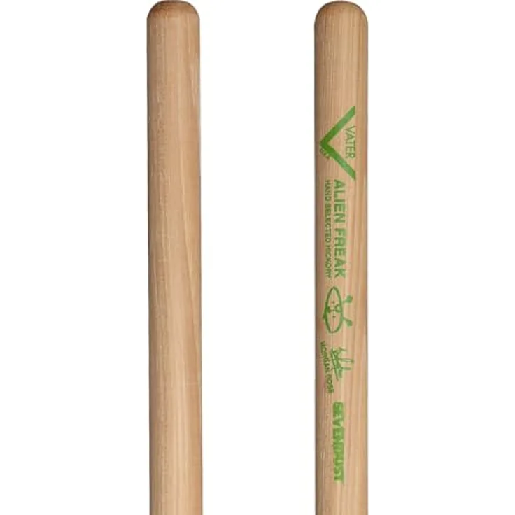Vater Morgan Rose Alien Freak, Hickory Holz Drumsticks mit 16" Länge und 0.610" Durchmesser, einzigartiges Design ohne Kegelzapfen, doppelte Stockende für hohe Lautstärke