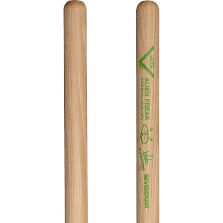 Vater Morgan Rose Alien Freak, Hickory Holz Drumsticks mit 16" Länge und 0.610" Durchmesser, einzigartiges Design ohne Kegelzapfen, doppelte Stockende für hohe Lautstärke – Bild 1