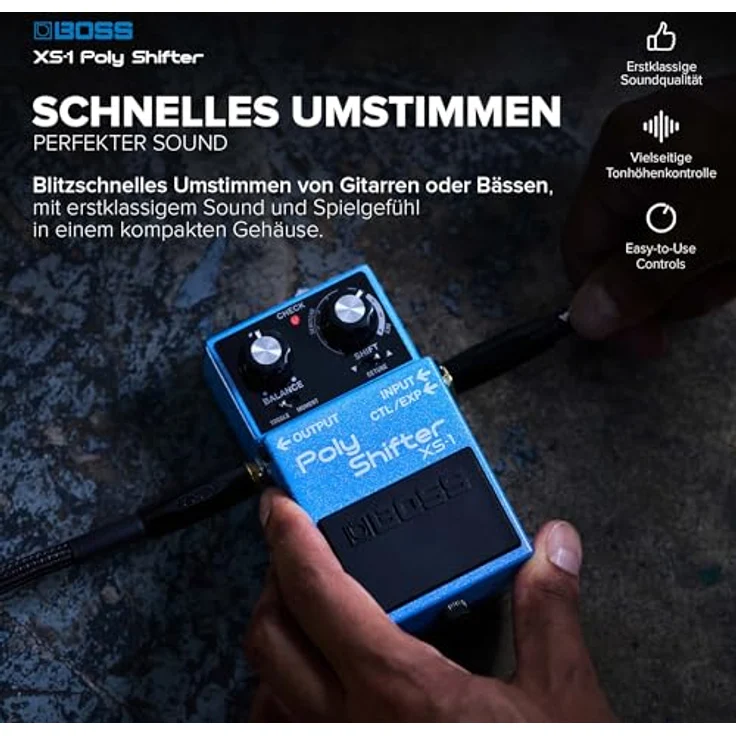 Boss XS-1 Poly Shifter, Effektpedal mit polyphoner Tonhöhenkorrektur und 6 Oktaven Bereich – Bild 2