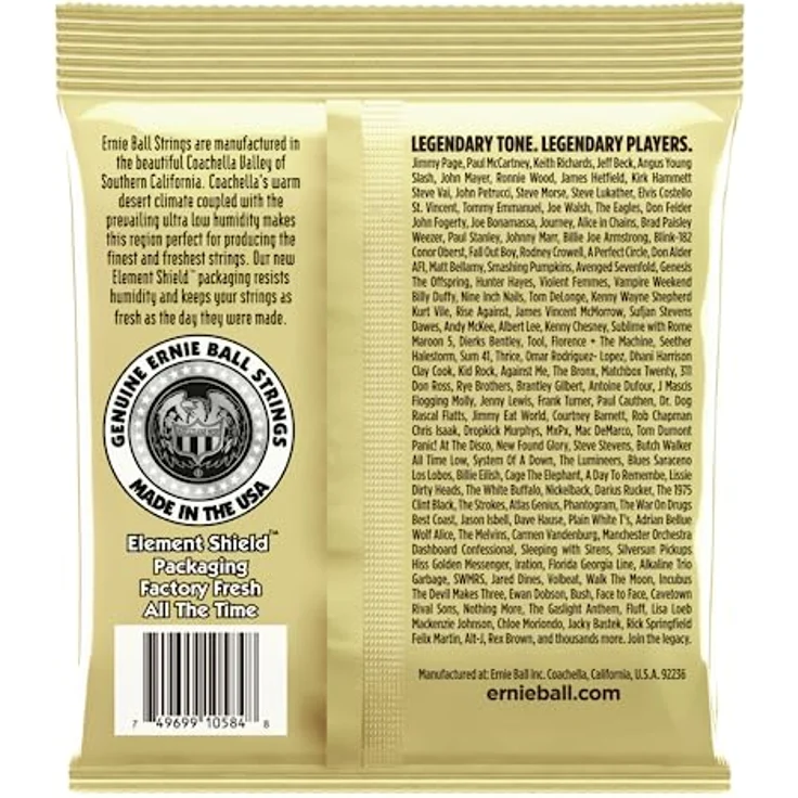 Ernie Ball Earthwood Custom Medium 80/20 Bronze Saiten für Akustikgitarre, Stärke 12.5-56, klarer Ton und hohe Projektion – Bild 2