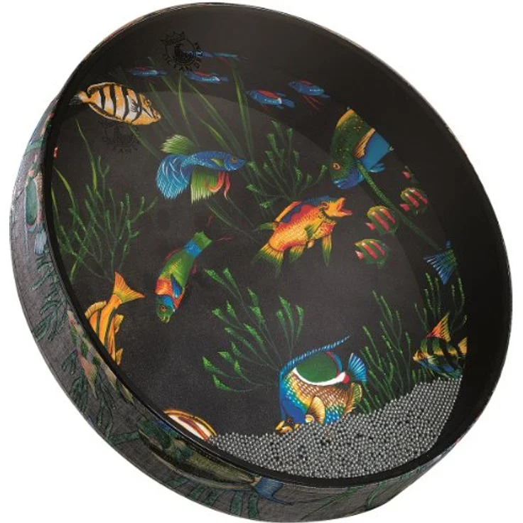 Remo Ocean Drum 16" x 2,5", Percussioninstrument mit transparentem Fell und Aquarium-Design – Bild 1