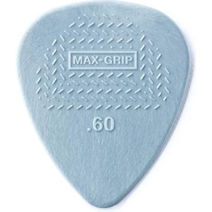 Dunlop Nylon Max Grip Standard Plektren, 0,60 mm, 72 Stück, hellgrau – Bild 1