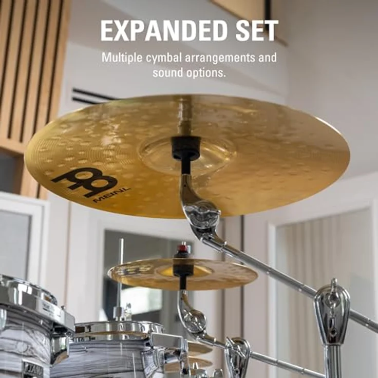 Meinl HCS Expanded Cymbal Set, Schlagzeugbecken aus Messing mit 14" Hi-Hat, 16" Crash, 18" Crash, 20" Ride und 10" Splash – Bild 4