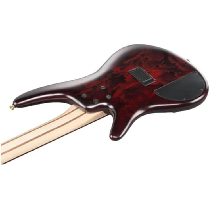 Ibanez SR305EDX-WZM, 5-saitiger E-Bass mit Nyatoh-Korpus, 3-Band EQ und goldener Hardware, Wine Red Frozen Matte – Bild 5