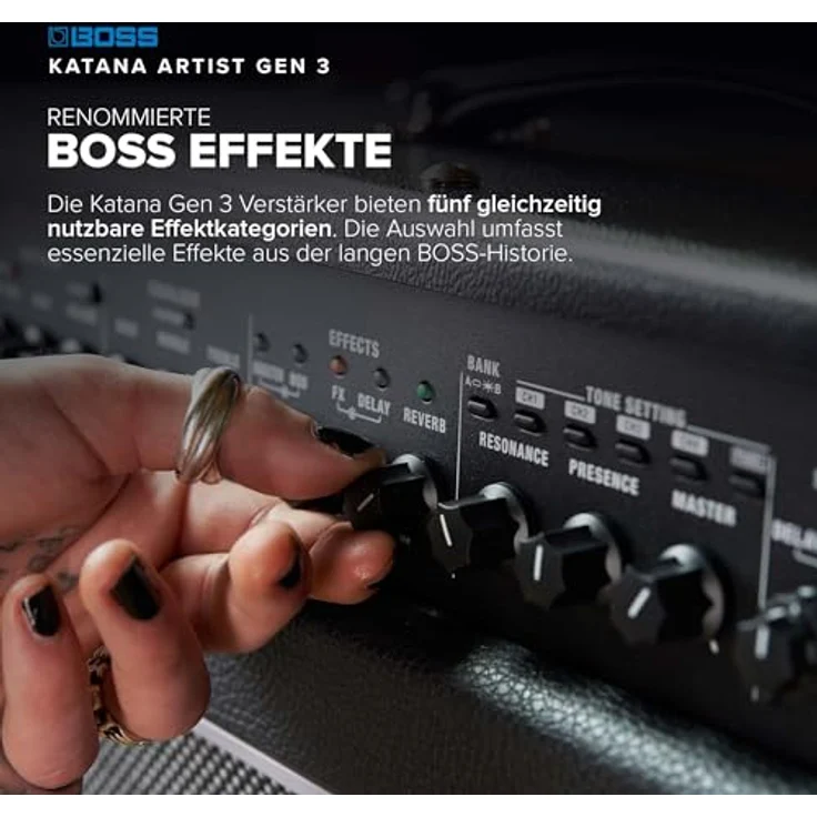 BOSS Katana Artist Gen 3, 100 Watt Comboverstärker mit 12'' Waza-Lautsprecher und weiterentwickeltem Tube-Logic-Sound, robuste Konstruktion, innovative Sound-Tools, moderne Performance-Features – Bild 4
