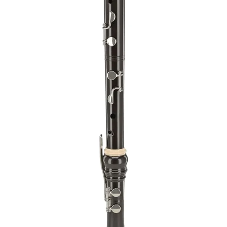 Aulos 533B Symphony Bass Recorder, barocke Griffweise, gebogener Windkanal, 4 Klappen, elfenbeinfarbige Komponenten, dunkelbrauner Korpus, inkl. Tasche – Bild 3
