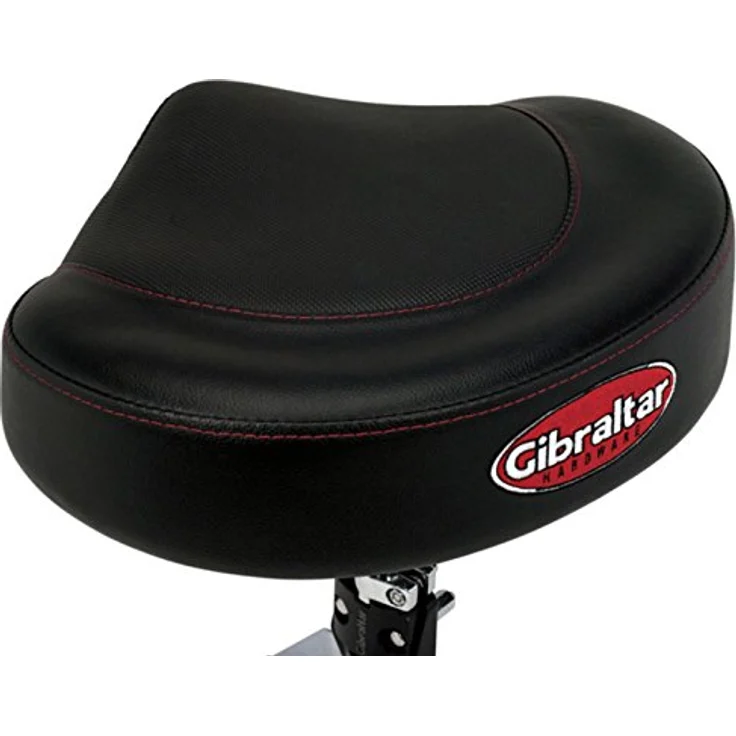 Gibraltar Schlagzeughocker 9000 Series Saddle Pro Series 2-Tone, Durchmesser 40cm, höhenverstellbar mit Drehspindel, Memory Lock und 'Super Foot' Gummifüßen – Bild 2