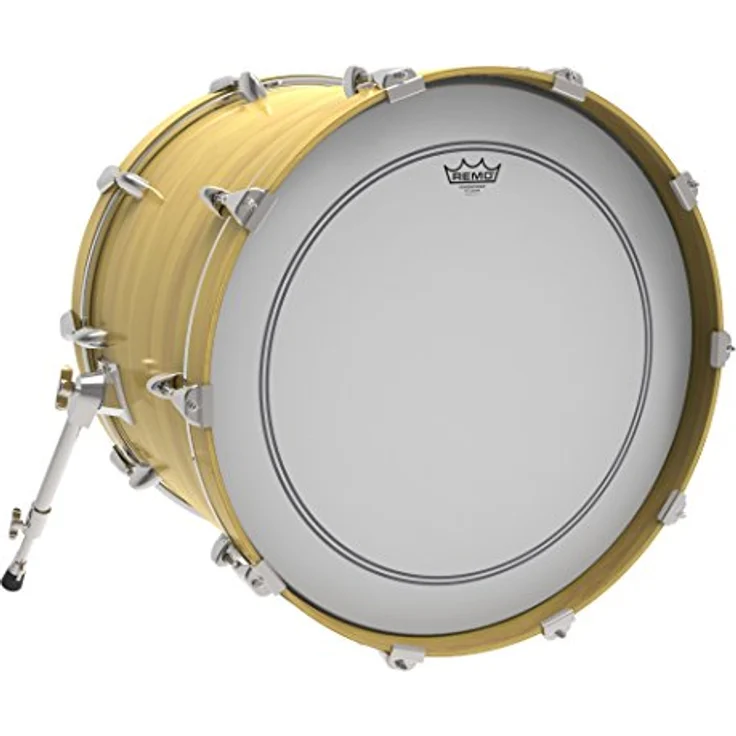 Remo 20 Zoll Powerstroke 3 Coated Bassdrumfell, einlagig mit Inlayring für fokussierten Klang, weiß aufgeraut – Bild 4