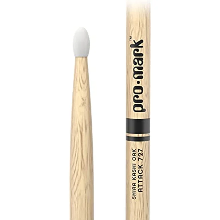 Pro Mark PW727N 727 C. Attack Oak Nylon, Drumsticks aus japanischem Eichenholz mit ovalem Nylonkopf, 41,3 cm, Durchmesser 1,35 cm – Bild 2