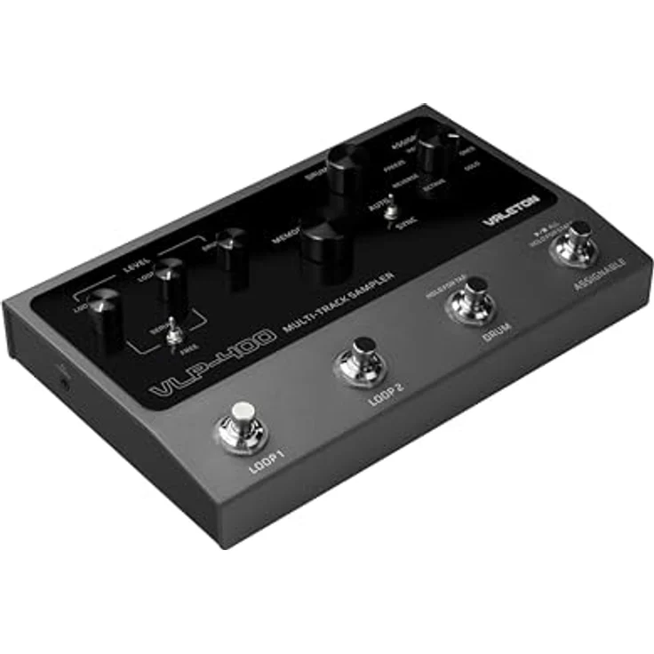 Valeton VLP-400 Multi Sampler Looper, Effektpedal für E-Gitarre & Bass mit 2 Loops, 100 Drum-Patterns und 99 speicherbaren Projekten – Bild 3