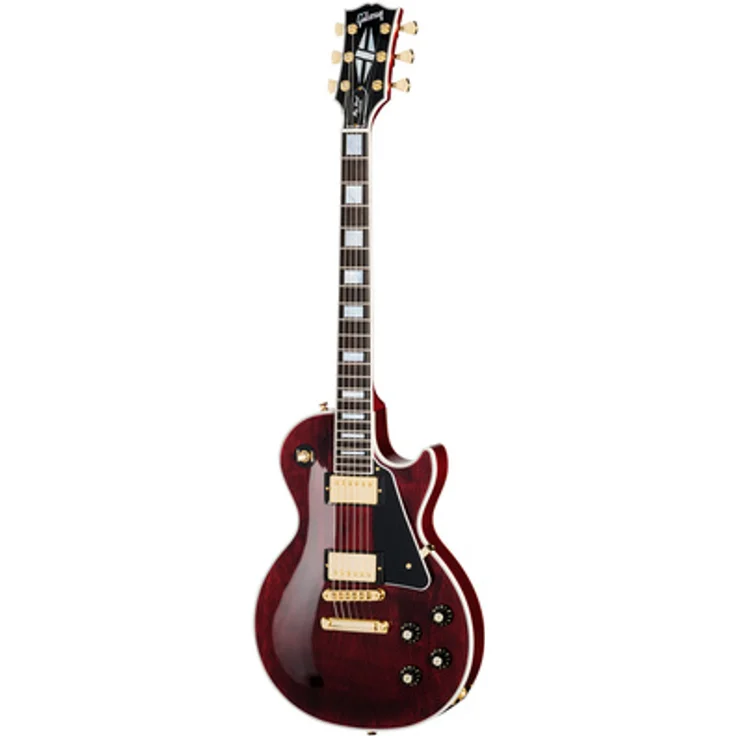 Gibson Les Paul Custom 70s, E-Gitarre in Wine Red mit Mahagoni Korpus, Ahorn Decke und Ebenholz Griffbrett