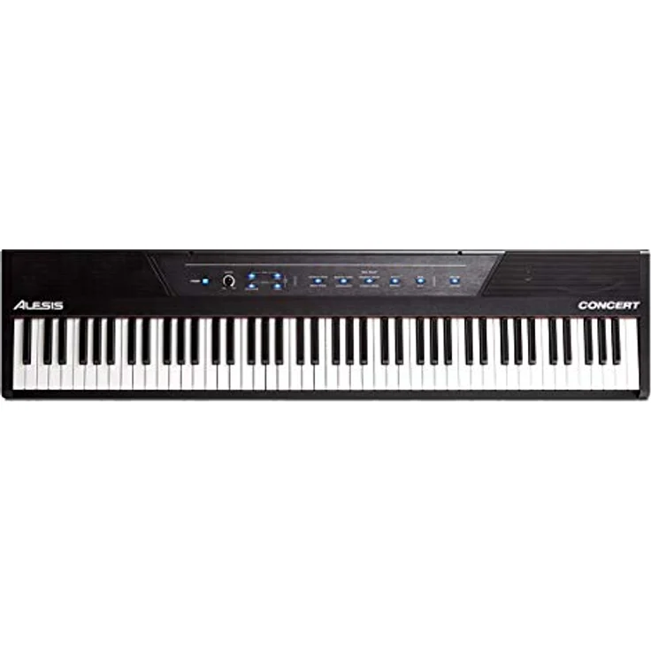Alesis Concert, Digitalpiano mit 88 halbgewichteten Tasten, 10 integrierten Stimmen, 128 Noten Polyphonie, USB-MIDI, inkl. Sustain Pedal und Netzteil – Bild 5
