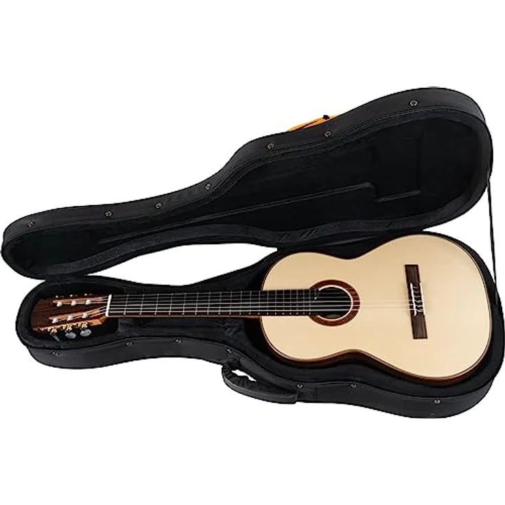 ROCKTILE KGSC-5122BK Klassikgitarre Softcase, Handlicher Leichtkoffer mit gepolstertem Formeinsatz und Rucksackgarnitur, schwarz – Bild 4