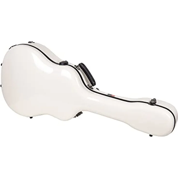 Crossrock Fiberglas Jazz Gitarrenkoffer für 43,2 cm Arch Top Akustikgitarre, TSA-Schloss, gepolsterte Gurte und Innenfach, abnehmbare Polsterungen