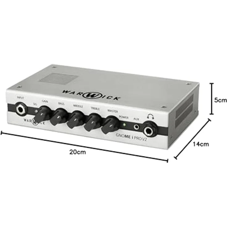 Warwick Gnome i Pro V2, kompaktes Bass-Verstärker Topteil mit 300 W, USB-Interface und 3-Band EQ – Bild 9