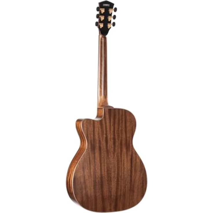 Cort Flow-OC, Elektro-Akustikgitarre mit solidem Zedaranfang und Mahagoni-Korpus, natürliche Satin-Finish, Auditoriumform mit Cutaway – Bild 2
