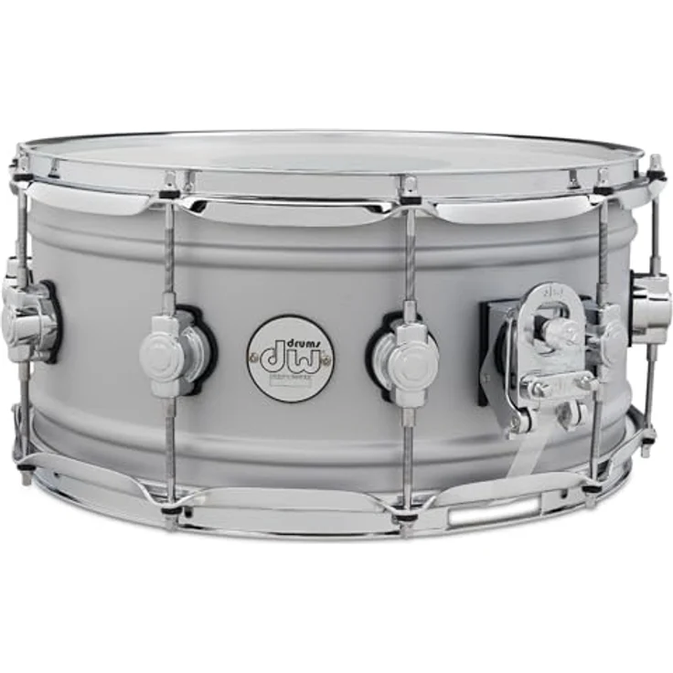 DW 14"x6,5" Design Aluminium Snare Drum, 1mm Wandstärke, mattes Finish, MAG Snare Abhebung, Triple Flanged Spannreifen, True Pitch Spannschrauben, DW Remo Felle – Bild 3