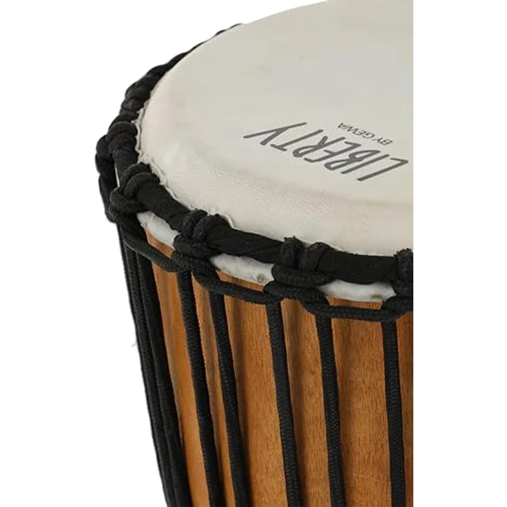 Gewa 8" Liberty Urban Djembe, verzierter Mahagonikorpus mit Ziegenfell, Schnurspannung, Höhe 50 cm – Bild 4