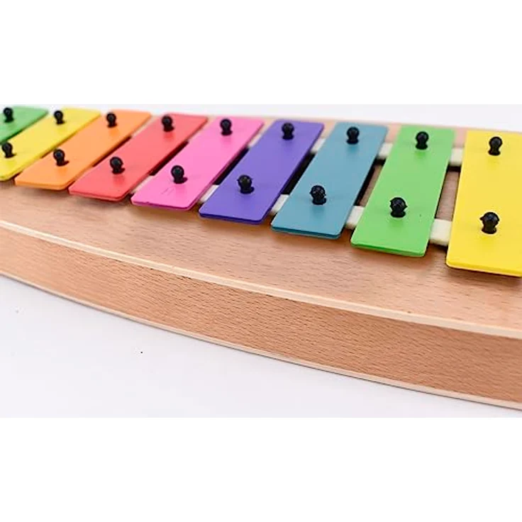 Voggenreiter Voggy’s großes Glockenspiel, C3-F4 mit Zusatztönen F# und B, farbige Stahl-Klangplatten in Boomwhaker-Farben, inkl. Holz-Schlägelpaar – Bild 4