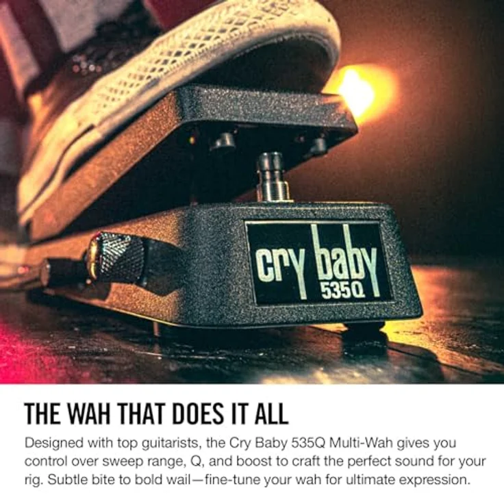 Jim Dunlop Dunlop Wah Wah Pedal, schwarz, 6 WahWah-Einstellungen, einstellbarer Booster, variabler Q-Control, True Bypass Schaltung – Bild 2