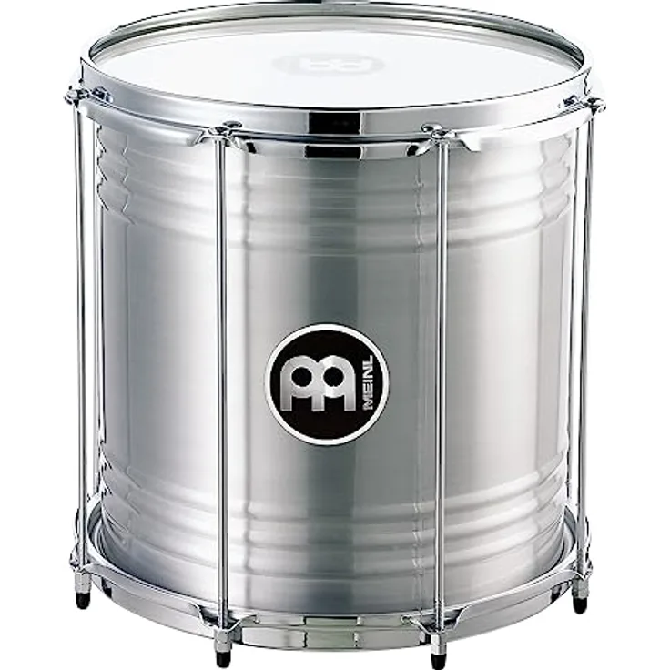 Meinl RE12 12"x12" Repinique Alu, Aluminium Percussion mit Chrom Hardware, auswechselbarem Fell und 8 Spannschrauben
