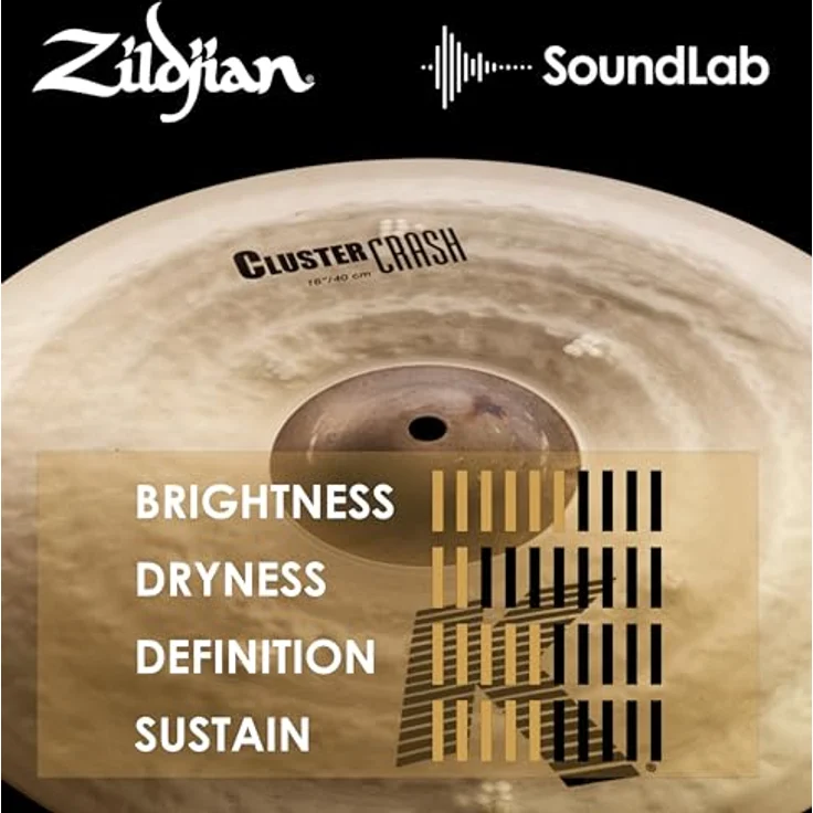 ZILDJIAN K0931 K Becken 16" K Cluster Crash, extra dünn mit traditioneller K-Stil Hammertechnik, B20 Bronze – Bild 5