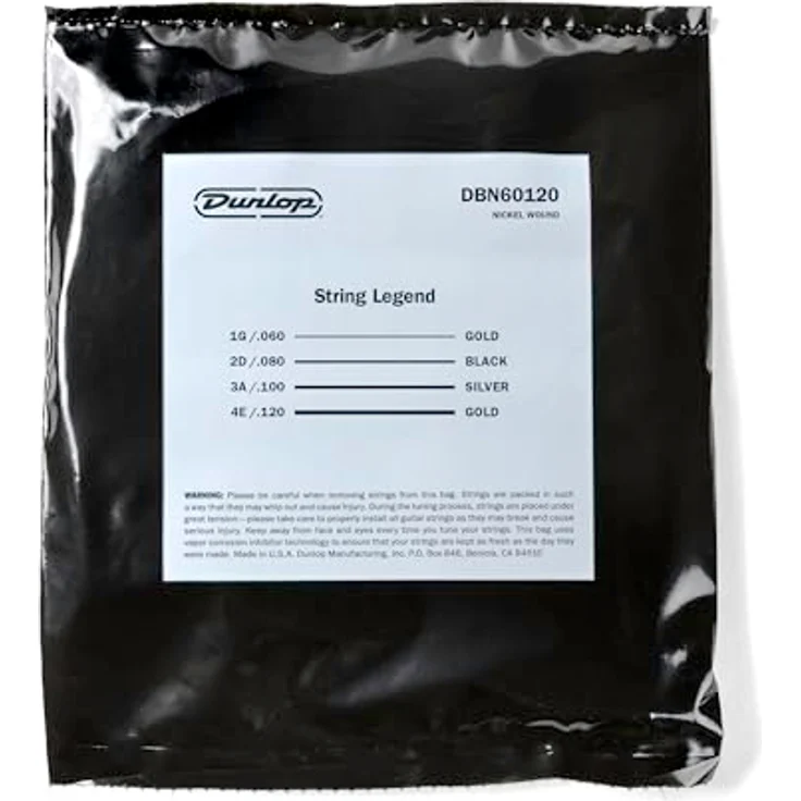 Dunlop Standard Series Nickel Wound E-Bass Saitensatz 4-Strings, Long Scale (60-120), präzise gefertigt in den USA, warmer Klang mit satten Obertönen – Bild 8