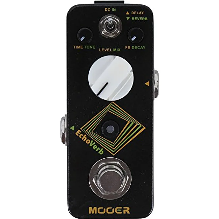 Mooer EchoVerb, Digital Delay und Reverb Effektpedal mit True Bypass und Tap-Tempo Funktion