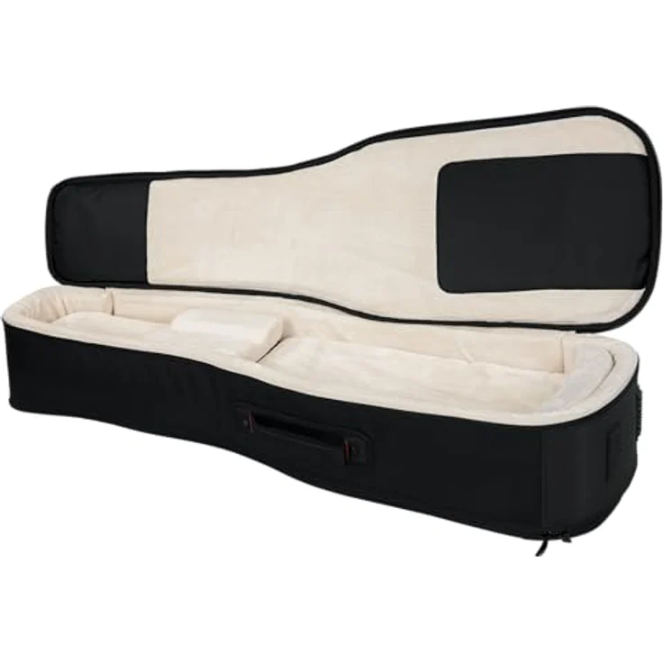Gator G-PG E-Guitar Double Bag, professionelles Gigbag für 2 E-Gitarren mit Micro-Fleece Innenfutter und Regenschutz, schwarz – Bild 5