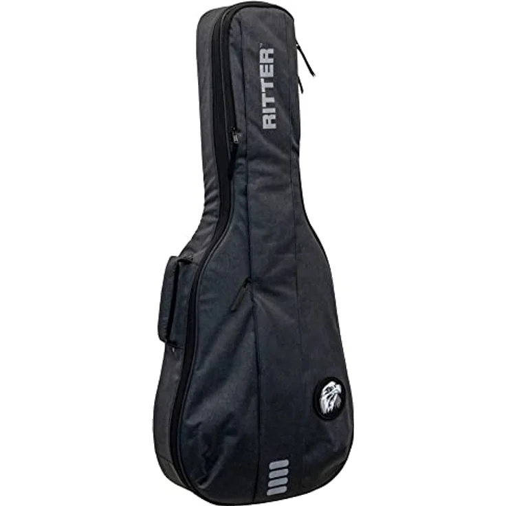 Ritter Bern Classical 3/4 ANT, Gitarrentasche für klassische 3/4 Gitarre, anthrazit, 28 mm Polsterung, 3 Zubehörtaschen, abnehmbare Rucksackgurte, reflektierende Streifen – Bild 2