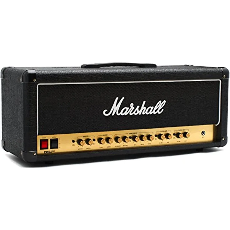 Marshall DSL100HR, E-Gitarren-Topteil mit 100 Watt, 4x ECC83 & 4x EL34 Röhren, 2 Kanäle, Digital-Reverb, inkl. Fußschalter