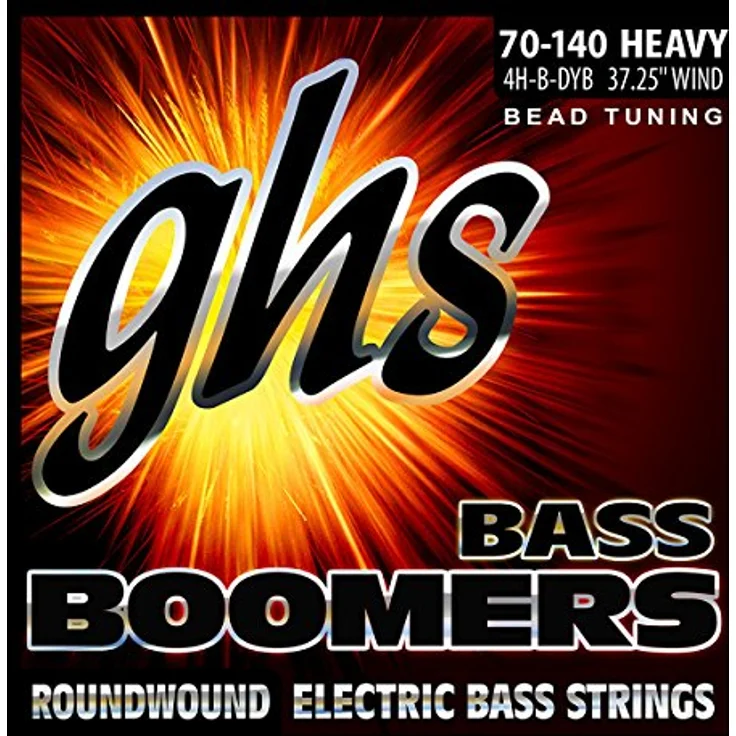 GHS Bass Boomers 70-140 Heavy, E-Bass Saiten für H-E-A-D Stimmung, Nickel-plated Steel, 4-Saiter Satz, Long Scale 34" – Bild 2