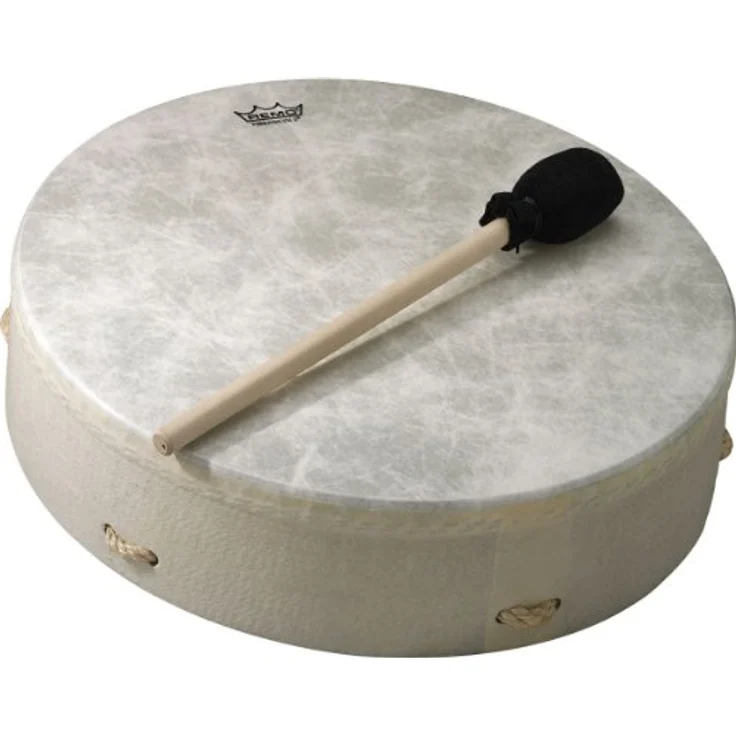 Remo Buffalo Drum 22"x3,5", Rahmentrommel mit Schnurhaltekreuz und Schlegel, Acousticon Kessel – Bild 2
