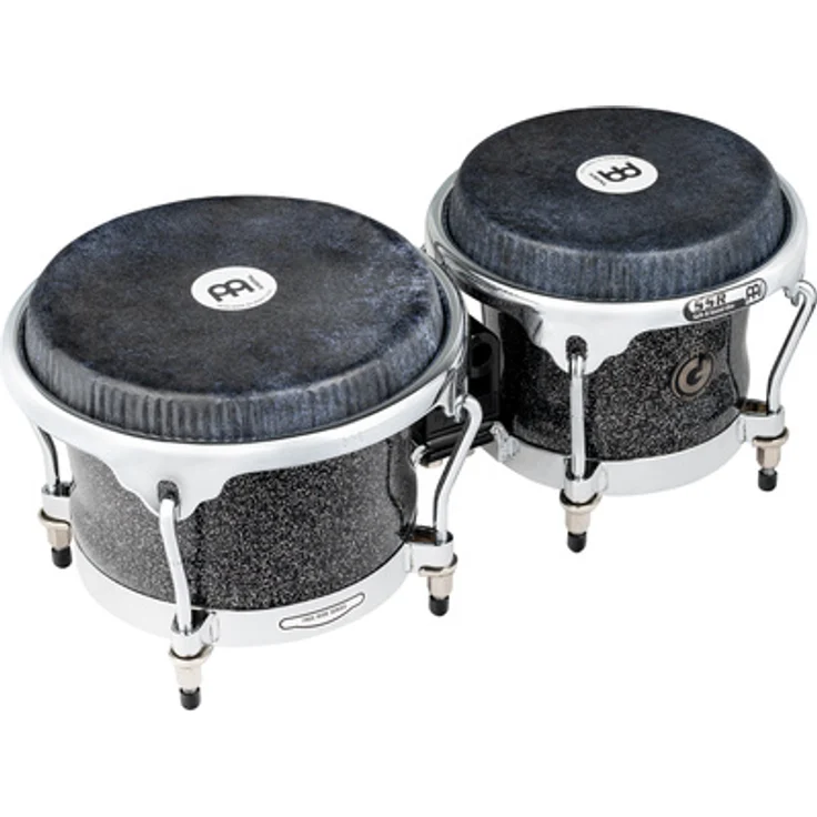Meinl Diego Galé Bongos MS, Fiberglas Bongos mit 7" und 8.5" Fellen, Midnight Star, inkl. Zubehör