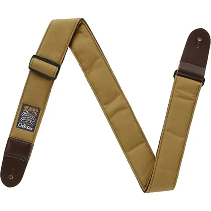 Ibanez DCS50-OC Designer Strap, Gitarrengurt mit verstellbarer Länge bis 1700 mm, Ocker, 50 mm breit, sichere Lederenden